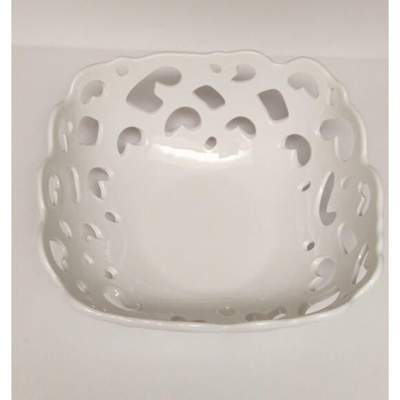 Tabletops Gallery Serving Baskets/Bowls High Fired Porcelain Set Of 2 Oven Safe - Picture 2 of 9